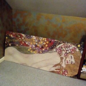Klimt Sea Serpent Print On Canvas & Wood IKEA 64" X 24" BIG But light